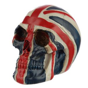 s-l1600_33da728f-0d98-43b5-8c57-f2e8e4150c53 Home Decor~Skull Union Jack Flag Head Halloween Ornament Head Art Statue