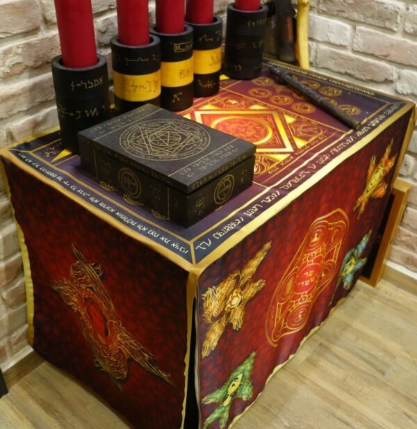 MagicunTarot Cloth~Grand Ceremonial Altar of Metatron Red Version