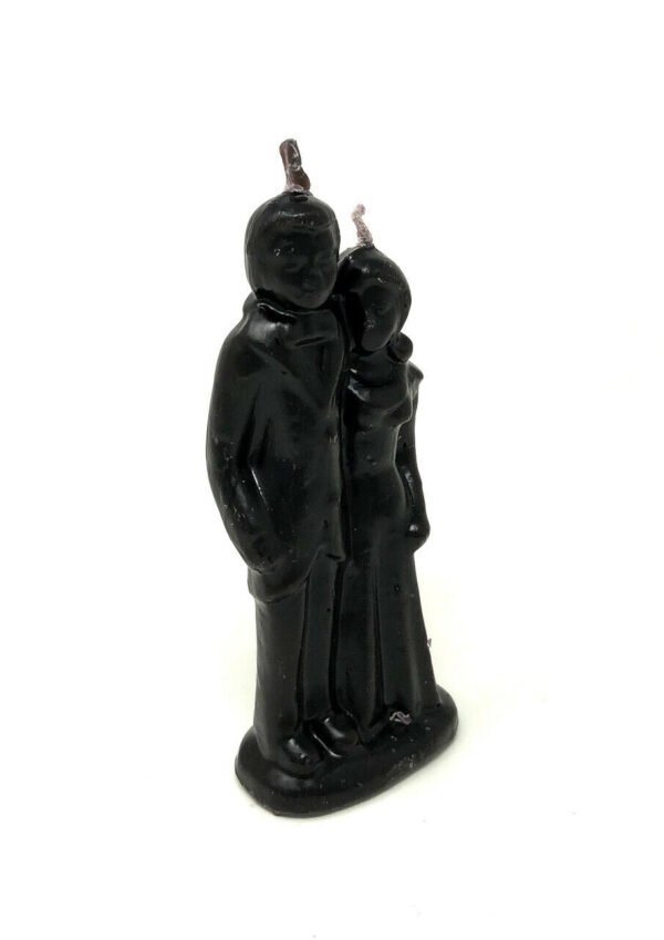 Magic Candle~Bride & Groom Marriage Black Image Figurine Spell Candle Pagan Wicca Hoodoo