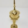Home Fragrances ~Lotus Brass Cone Burner Tower 7.5"H  Standing Incense Charcoal Burner