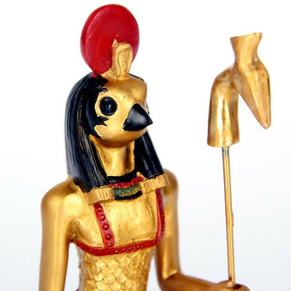 Home Decor~Decorative Gold Standing Horus Egyptian Figurine Ankh Staff Ornament