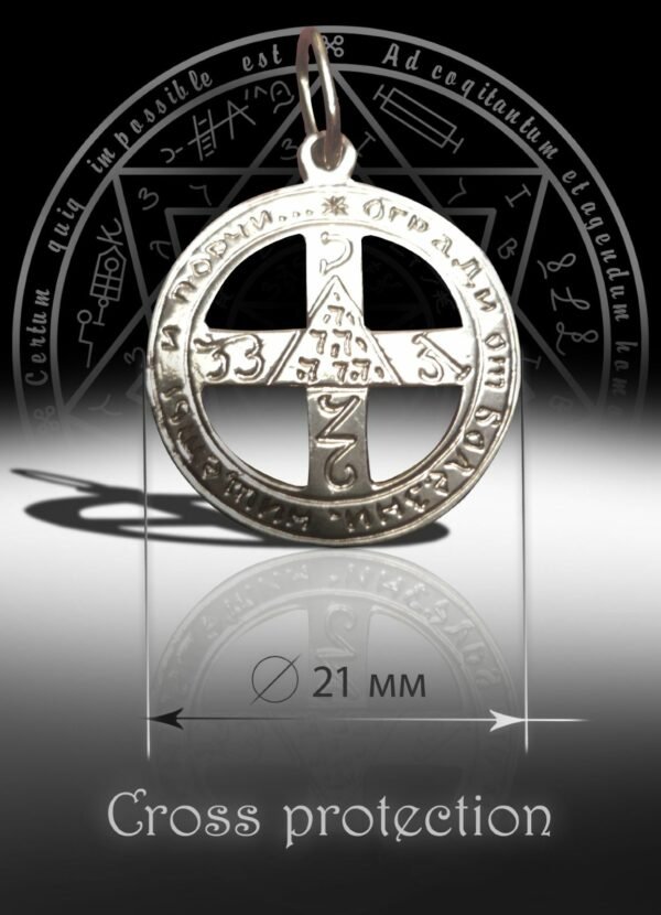 Magicun Talisman~Unique Sterling Silver Cross Talisman of Protection