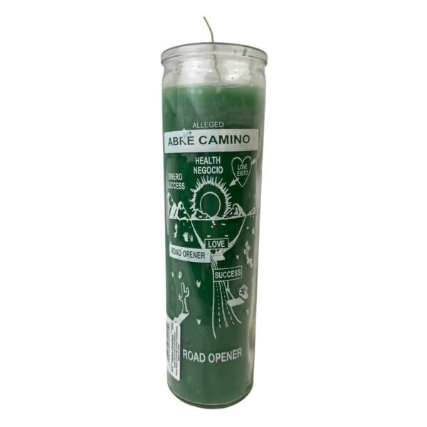 Magic Candle~Road Opener Green 7 Day Abre Camino Candle Ritual Spell Pagan Magick