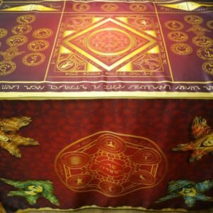 MagicunTarot Cloth~Grand Ceremonial Altar of Metatron Red Version