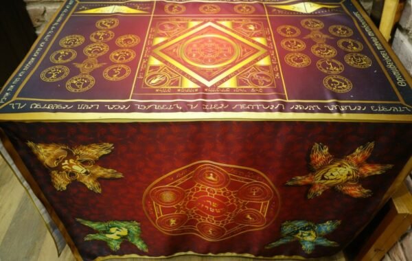 MagicunTarot Cloth~Grand Ceremonial Altar of Metatron Red Version