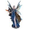 Fairy Collection~Blue Cape Fairy With Fire Breathing Dragon Figurine Statue 11.5" High New In Box