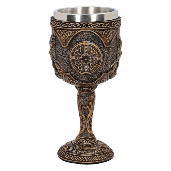 Magicun Giftware~Norse Myth Valkyrie Goblet Valhalla Lady Viking Chalice Bronzed Gift Decor