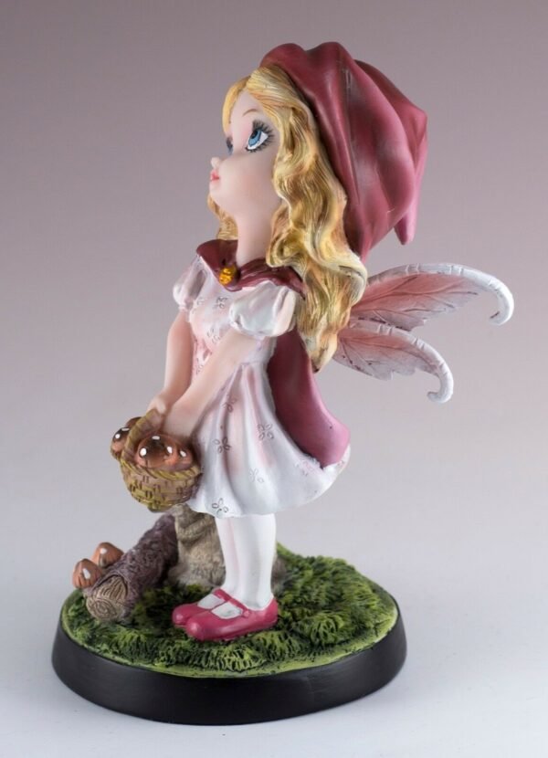 Fairy Collection~Fairy Tale Little Red Riding Hood Fairy Figurine With Wolf 5.75"H Resin New!