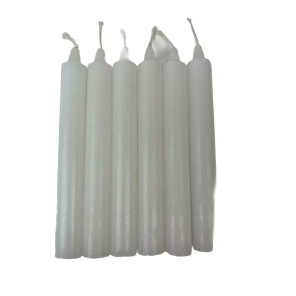 Magic Candle~Set Of 6 White Taper Household 6" X 3/4" Candles Ritual Spell Wicca Pagan Altar