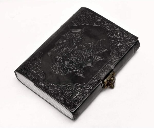 Home Decor~DOUBLE DRAGON Leather Journals Handmade Deckle Book Blank Notebook Bound Diary