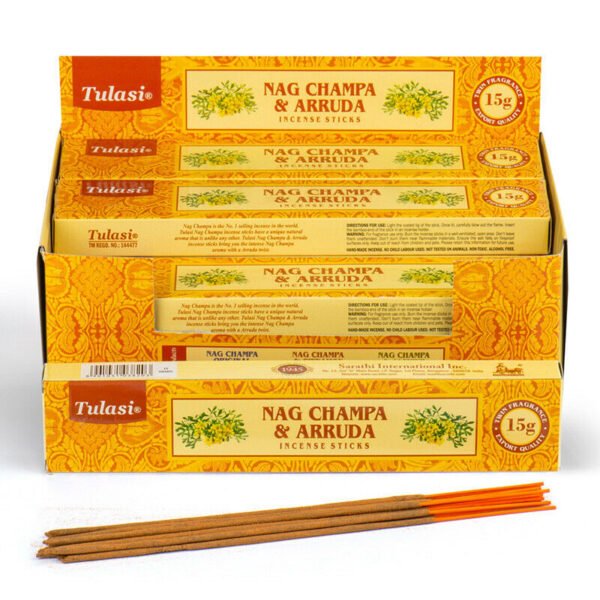 Home Fragrance~Nag Champa Tulasi Incense Sticks Arruda x 12 Packs