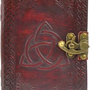 Witchcraft~TRIQUETRA LEATHER BLANK BOOK w/ LATCH 5" X 7" 240 Pgs. ENDLESSNESS