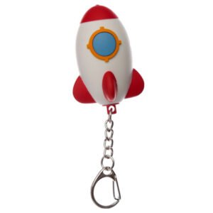 Collectable design~Rocket Retro Light and Sound LED Keyring Party Bag Filler Gift