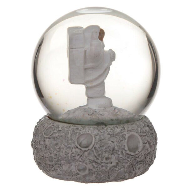 Collectable design~Collectable Moon and Space Man Snow Globe Waterball Glitter Shaker Ornament Gift