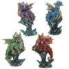 Home Decor~Rock Crystal Enchanted Nightmare Dragon Figurine