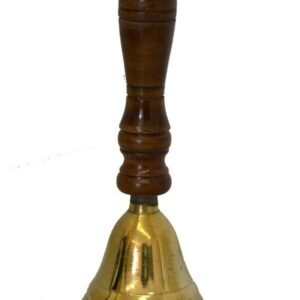 Wicca & Paganism~Brass Bell with Wooden Handle (5.5'')
