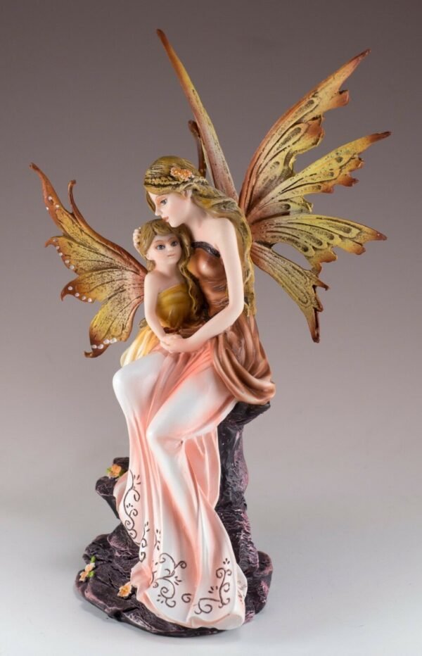 Fairy Collection~Peach Fairy With Fairy Child Figurine 9.25" High New In Box!