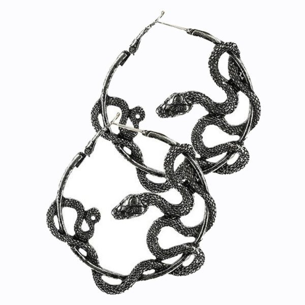 ENTWINED LOOP EARRINGS / Occult, occult Fashion, Satanic, Snakes