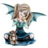 Fairy Collection~Little Vampiress With Teddy Bear Vampire Fairy Figurine 7.5" Wide New In Box
