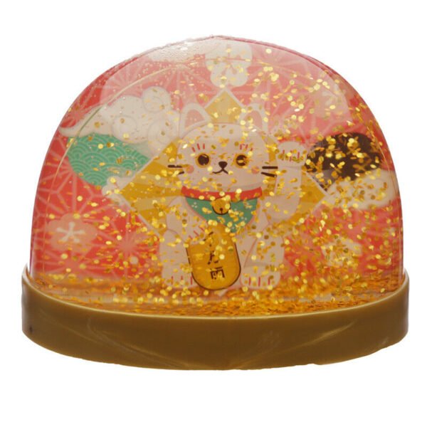 Collectable design~Collectable Snow Storm - Lucky Cat Maneki Waterball Glitter Shaker Ornament Gift