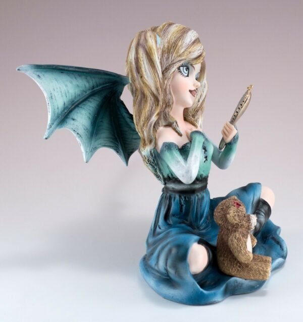 Fairy Collection~Little Vampiress With Teddy Bear Vampire Fairy Figurine 7.5" Wide New In Box