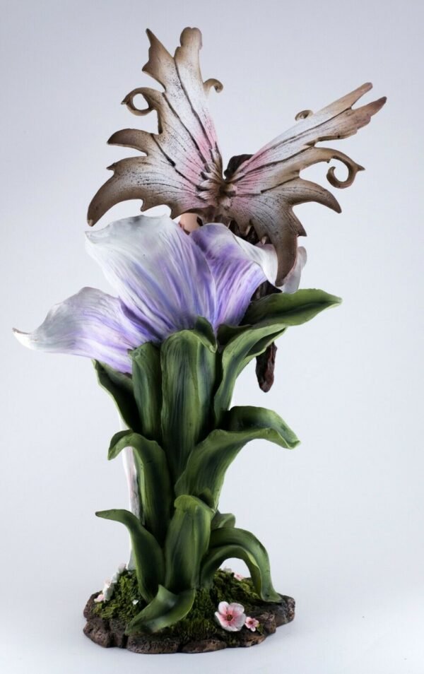 Fairy Collection~Pink Fairy Resting On Lily Flower Figurine Statue 14.5" High Detailed Resin New