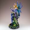 Fairy Collection~Blue Fairy By Pond With Hummingbird Figurine Statue 11.25" High New In Box!