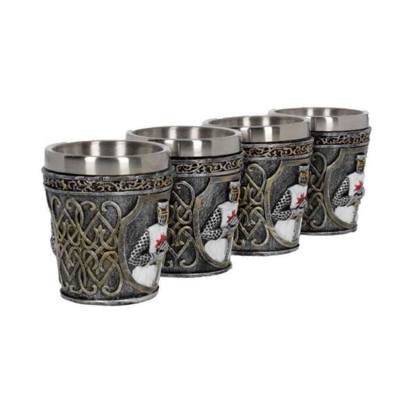 Magicun Giftware~Templars Shot Glass (Set Of 4) 6.5cm Medieval Shotglass