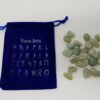 Runes & Stones~Green Aventurine Rune Set Healing 25 pc with Velvet Bag