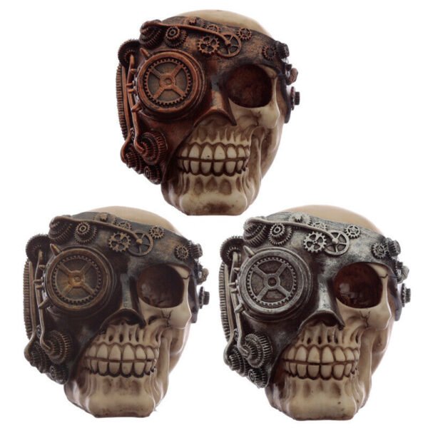 Home Decor~Steam Punk SKULL Ornament Fantasy Figurine Sculpture Gothic Cogs Pagan Wiccan