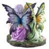 Fairy Collection~Large Fairy Twins Whispering Figurine 9.5" High Detailed Resin Statue New