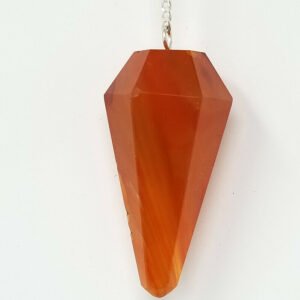 s-l1600_4175d960-3ac3-465a-9335-4c8a86d28fa5 Magicun Stone~Red Carnelian Pendulum with Chain, Faceted (Natural Crystal Stone)