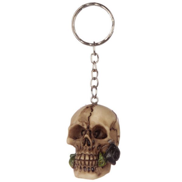 Collectable design~Skulls & Roses Skull Keyring Gothic