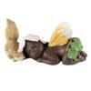 Fairy Collection~Ebony Baby Fairy Sleeping With Squirrel Figurine 3.25" Long Resin New In Box!