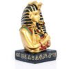 Home Decor~Decorative Egyptian Golden Tutankhamen Bust Holding Crook & Flail