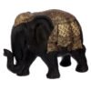 Home Decor~Decorative Thai Brushed Black and Gold Large Elephant