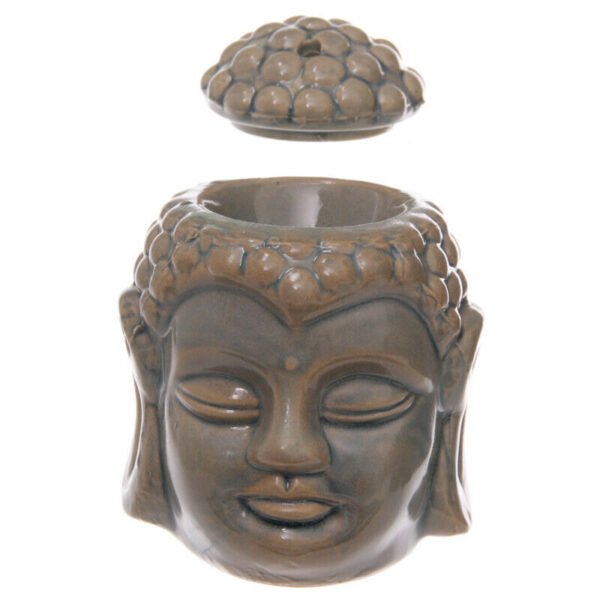 Home Fragrance~Ceramic Buddha Head Design Crackle Glazed Oil Burner
