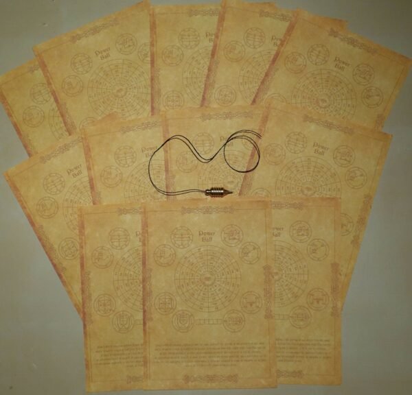 MagicunTarot Cloth~12 Scroll lottery Power Ball + pendulum - chance to win - to attract fortune