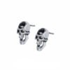 Alchemy Gothic Pewter Crystal SCREAMING SKULL - Stud Earrings