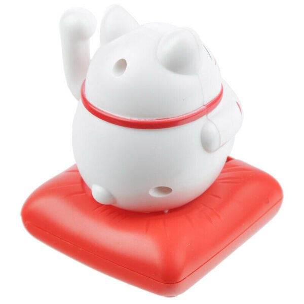 Home Decor~Cute Waving Solar Cat Design Maneki Neko Lucky Design Pal White Cat