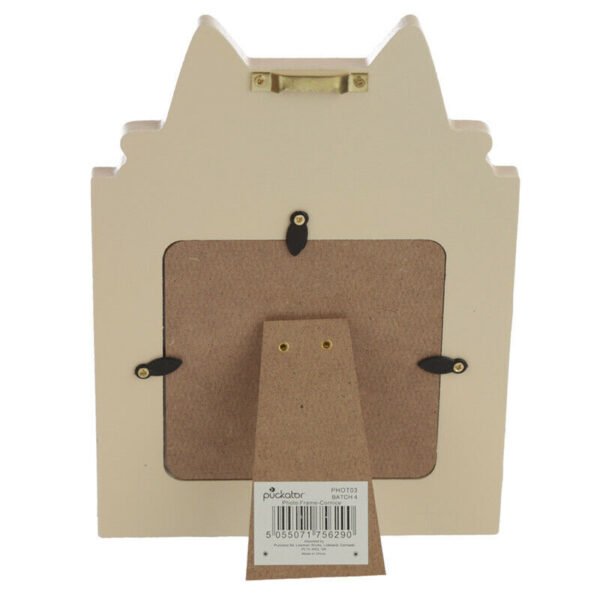 Home Decor~Feline Fine Black Cat Shaped Wooden Photo Frame 4x4" 10x10cm - Gift