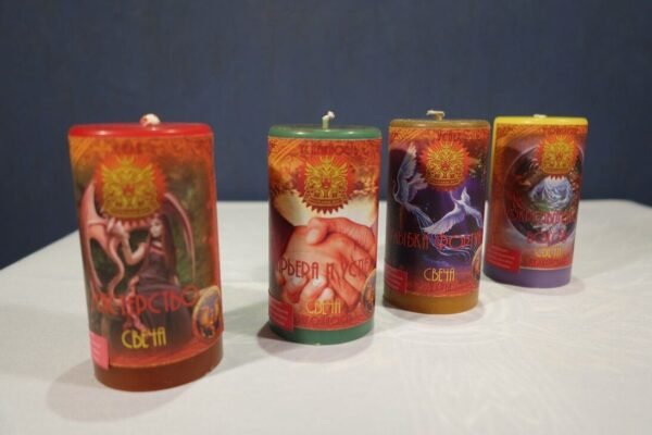MagicunTarot Cloth~Set Candles Wicca Magic - Magic of Prosperity