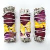 Palo Santo & Sage~White Sage with Rose Petals 3-4" Smudge Stick. (3 PACK)