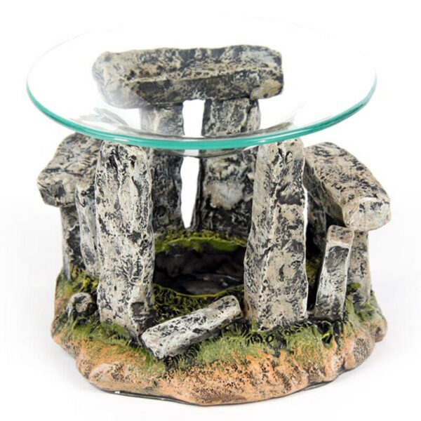 Home Fragrance~Mystical Stonehenge Design Oil Burner with Glass Dish Fragrance for Home