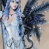 Fairy Collection~Large Scale Snow Fairy With Wand and Dragon Figurine Statue 24"H Resin New!