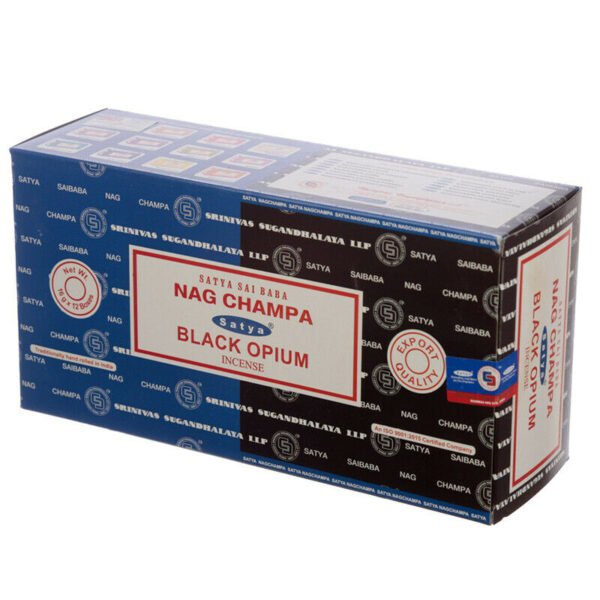 Home Fragrance~SATYA Sai BaBa Nag Champa & Black Opium Incense Sticks 12 x 14 sticks