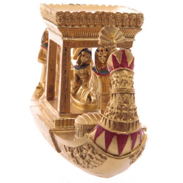 Home Decor~Decorative Gold Egyptian Canopy Boat Figurine Art Sculpture Ornament Decor