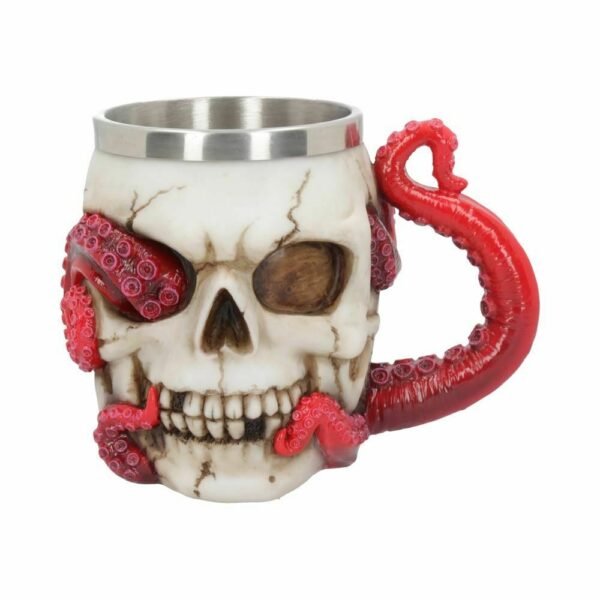 Magicun Giftware~Devoured Goblet 18cm Tankard 16cm Octopus Skull Beer Mug Wine Red Gothic Gift
