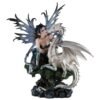 Fairy Collection~Large Fairy With Tail and Scales White Dragon Figurine Statue 18" High New!