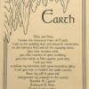 Witchcraft~Earth Invocation Parchment Page Poster Book Of Shadows Wicca Pagan